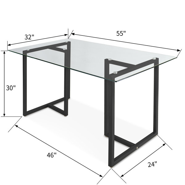 Ivy Bronx Amalda 55'' Dining Table & Reviews Wayfair